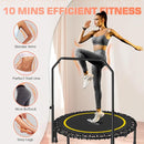 BCAN 40"/48" Mini Rebounder Trampoline for Adults with Bar, 450/550LBS Fitness Trampoline with Bungees, Adjustable Handle, Stable & Quiet, Indoor Outdoor, Whole-Body Workout & Relaxation at Home by TinyTreasures Baby Boutique
