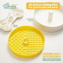Insert, Transform Your Dog's Bowl to Slow Feeder, 6 Cup 9.8 Inch Yellow by CozyNest Decor
