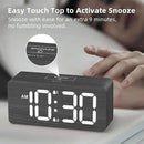 uscce Wooden Digital Alarm Clocks for Bedrooms: Dimmable Dual Alarm Clock with Large Numbers for Bedside Desk - Loud Alarm for Heavy Sleepers with Volume Control - Wood Decor & Gifts by CozyNest Decor