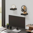 BAMEOS Small Floating Shelves for Wall, Small Black Shelf 5.9 * 5.7 Inch Display Ledges for Decor, Mini Shelf for Wall, Black by CozyNest Decor