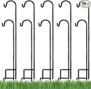 Ashman Shepherds Hook 10 Pack Black, 35 Inches Tall, Made of Premium Metal for Hanging Solar Light, Bird Feeders, Mason Jars, Garden Stake and Wedding Décor. by GreenHaven Gardens