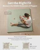 Blissful Diary Vegan Leather Baby Play Mat, 50x50 Thicken Foam Cushioned & Waterproof Playpen Mat for Infants and Toddlers, Stylish and Just Wipe-Clean Playmat for Baby Play on Floor, Light Green by TinyTreasures Baby Boutique
