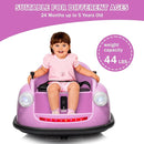 12V Bumper Car for Toddlers, Electric Toy Ride on Battery Car with Kids W/Parent Remote Control, 2-Speed, 360 Degree Spin, Music & LED Lights for Kids, Purple by TinyTreasures Baby Boutique