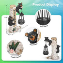 Json Garden Bear Statue with Solar LED Lantern, Gifts for Mom Yard Art, Whimsical Figurine Large Sculpture Lighted Outdoor Mother's Day Spring Decorations for Lawn, Porch by CozyNest Decor