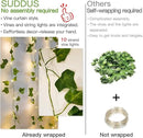 suddus Vines with Light for Bedroom, 200 LED Fairy Lights with Vines, Ivy Curtain Lights for Dorm, Wedding, Party, Wall, Indoor, Outdoor Decor, 6.5ft x 6.5ft by CozyNest Decor