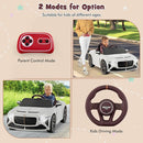 Costzon Ride on Car, 12V Licensed Bentley Bacalar Battery Powered Kids' Electric Vehicles w/Remote Control, Scissor Doors, Wireless Connection, Lights/Sound Effects, Kids Car Toys for Toddlers(White) by TinyTreasures Baby Boutique