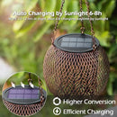 LeiDrail Hanging Solar Lanterns 2 Pack Solar Lanterns Outdoor Waterproof Garden Metal Decorative Light Patio Decor for Outside Yard Tree Tabletop Landscape by CozyNest Decor
