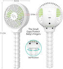 HomeLifairy Portable Stroller Fan, USB or Rechargeable Battery Operated with 3 Speeds and 360°Rotate, Cooling Clip On for Baby Crib Travel Car Seat White by TinyTreasures Baby Boutique