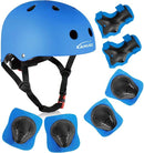 KAMUGO Kids Bike Helmet, Toddler Helmet for Ages 2-8 Boys Girls with Sports Protective Gear Set Knee Elbow Wrist Pads for Skateboard Cycling Scooter Rollerblading by TinyTreasures Baby Boutique