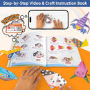 Origami Paper Kit for Kids Ages 5-8 8-12,152 Sheets Origami Paper - 72 Double Sided Patterns with Instructional Book,DIY Art Craft Projects,Travel Game Activity,Gift for Boys Girls Beginners by TinyTreasures Baby Boutique