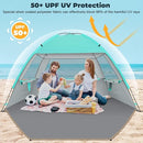 Venustas Beach Tent Sun Shelter for 3/4-5/6-7/8-10 Person, UPF 50+ UV Protection Beach Canopy, Lightweight and Easy Setup Cabana, Portable Shade Tent by TinyTreasures Baby Boutique