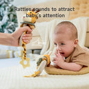 TUMAMA Baby Rattles 0-6 Months, 3 PCS Giraffe Baby Plush Rattles Sensory Toys with Teethers, Newborn Gifts for Babies 0-6 Months by TinyTreasures Baby Boutique