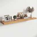 RICHFOCUS Elm Floating Shelves for Wall - 48" W x 9.3" D Rustic Solid Wood Shelves with Invisible Bracket, Wall-Mounted for Living Room, Bedroom, Kitchen Storage & Display, Set of 1, Natural by CozyNest Decor