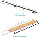69 inches, Heavy-Duty Floating Shelf Bracket, Hidden Shelf Bracket for Fireplace Shelves, Installed on Studs, max Load of 210 pounds, Hidden Bracket for Shelves， 69 inches, (with Ease kit) by CozyNest Decor