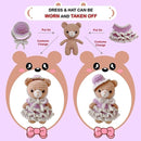 LoopMap Crochet Kit for Beginners - DIY Amigurumi Bear with Removable Dress & Accessories - Step-by-Step Video Tutorials, Extra Yarn, Crochet Tools, Handmade Gift for Kids & Adults (Bear K02, Purple) by TinyTreasures Baby Boutique