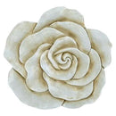 NAT & Jules Rose Flower Shaped Dimensional Indoor Outdoor 12 inch Cast Resin Decorative Garden Stepping Stone, Patio, Walkway Sculpture Yard Art, Stone Grey by CozyNest Decor