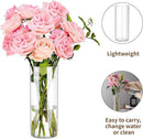 Clear Flower Vase, Non-breakable Vases, 5" W x 16" H, Acrylic Vase, Aesthetic Room Decor Cylindrical Modern Flower Vases for Table Centerpiece, Home Decor, Women Floral Arrangement Gift by GreenHaven Gardens