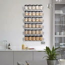 SWOMMOLY Adjustable Wall Mount Spice Rack, 6-Tier Dual-use (Multi-use) Organizer, Silver by CozyNest Decor