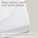 Niagara 1 Pack Viscose Made from Bamboo 100% Waterproof Crib Mattress Protector, Soft Breathable Crib Mattress Protector with Deep Pocket, Crib Mattress Pad for Toddler and Baby (52x28, White) by TinyTreasures Baby Boutique