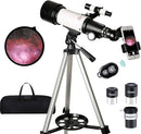 Telescope for Kids Adults Beginners,70mm Aperture 400mm Focal Length Telescopio for Astronomy, Multi Coated Travel Refractor Astronomical Telescopes by TinyTreasures Baby Boutique