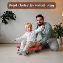 2 Plastic Scooter Boards with Handles for Kids Sitting and Sports Training, with 1 Ring, 2 Ropes and 4 Beanbags, Indoor and Outdoor Play by TinyTreasures Baby Boutique
