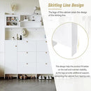 Ball & Cast Tipping Bucket 3-Tier Shoe Cabinet with 6 Flip Drawers and Storage Shelf,Entryway Hall Tree with Tempered Glass Doors and 4 Hooks,for Hallway,Mudroom,Living Room,White by CozyNest Decor