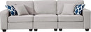 L Lengend Vansen Modular Sectional Sofa U Shaped Couch with Ottoman Modern Reversible Corner Sectional Couch for Living Room (Light Grey, 2+3) by CozyNest Decor