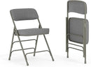 Flash Furniture Hercules Series Metal Folding Chairs with Cushioned Seats, Fabric Upholstered Event Chairs, Set of 2, Gray by GreenHaven Gardens