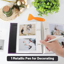 RECUTMS Photo Album Self Adhesive Magnetic Scrapbook 4x6 5x7 8x10 Pictures Scrapbook Album, 40 Pages Photo Book for DIY Baby Family Wedding with Metal Pen and Plastic Board (Purple) by TinyTreasures Baby Boutique