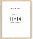HAUS AND HUES Beige Oak Wood 11x14 Picture Frame - Modern Wood Wall Art Display - Lightweight 11x14 Frame for Art Prints, Photos, Posters - Ready-to-Hang Vertically & Horizontally by CozyNest Decor