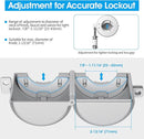 AST Door Knob Lockout Device with Passcode Padlock, Childproof Door Knob Cover, Lock Out to Smart Doorknob. Safety Cover for Faucet, Valve, Spigot. Prevent Access to Keyhole, Matte Silver by TinyTreasures Baby Boutique