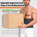 Abdominal Binder for Men and Women – Post Surgery & Postpartum Recovery Hernia Support Belt Waist Trainer for Men Adjustable Compression Wrap (Black,L) by TinyTreasures Baby Boutique