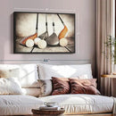 Elephant Stock Golf Sets Wall Art - Horizontal Framed Canvas - 1-Piece Mancave Wall Decor - Photography Sports Canvas Print - Yellow and Brown Decor for Wall - 31" X 21" by CozyNest Decor
