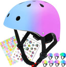 Color Gradient Adjustable Kids Bike Helmet Toddler Skateboard Helmets Boys Girls Child Ventilation Helmet for Multi-Sports Skating Cycling Scooter Balance by TinyTreasures Baby Boutique
