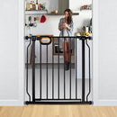 Baby Safety Gate for Stairs 29-33 Inch Wide, Safety House Gate for Baby Pet Gate with Door Pressure Mounting Gates for Kids Toddler Dogs Indoor Stairway Doorway Black (30.5'' Tall) by TinyTreasures Baby Boutique