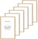 HAUS AND HUES Picture Frame - 6 Set Contemporary Wooden 11x17 inches, Beige Oak Frame by CozyNest Decor