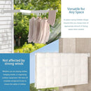 Clothes Drying Rack Wall Mounted,Space Saving Wall Drying Rack,Retractable Collapsible Tri-Fold,for Bathroom,Balcony,Outdoor lndoor with Laundry,White by TinyTreasures Baby Boutique