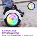 SISIGAD Scooters for Kids Ages 6-12, with Built-in Bluetooth Speaker and 6.5" Colorful Lights Wheels, Safety Certified Self Balancing Scooter Gift for Kids by TinyTreasures Baby Boutique