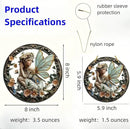 Flower Fairy Garden Decorations Angel Wing Christmas Halloween Deco Statue Art Elf Sculpture Hanging Craft for Outdoor Yard Courtyard Lawn Patio Window Acrylic Ornament Home Gift (A,L: 8*8 IN) by CozyNest Decor