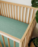 Bassinet Sheet for Baby Boy and Girl, Fitted Sheets for Rectangle, Oval, Hourglass Bassinet Mattress, Muslin Moses Basket Sheets with Neutral Style (Roman Green) by TinyTreasures Baby Boutique