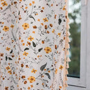 Sutuo Home Boho Curtain Semi-Blackout Yellow Florals Print Cotton Linen Fabric, Handmade Tassels Rod Pocket Bohemian Farmhouse Country Window Drapes for Living Bedroom, 59" W x 84" L, 1 Panel by CozyNest Decor