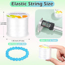 PAXCOO 12 Rolls Elastic String for Bracelets, Stretch Magic Elastic String Bead Cord Jewelry Thread for Bracelet, Necklaces, Clay Beads, Pony Beads (White) by TinyTreasures Baby Boutique