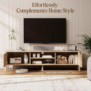 TV Stand for Living Room - up to 65 Inch TVs Mid Century Modern Entertainment Center with Storage and Adjustable Shelves, Media Console Table Oak 59" by CozyNest Decor