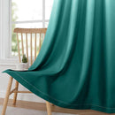 HOMEIDEAS Teal Ombre Blackout Curtains 52 X 96 Inch Length Gradient Room Darkening Thermal Insulated Energy Saving Grommet 2 Panels Window Drapes for Living Room, Bedroom by TinyTreasures Baby Boutique
