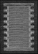 Wonnitar Washable Striped 5x7 Washable Area Rug, Non-Slip Black Berber Stripe Rugs for Living Room, Low Pile Minimalist Floor Carpet Rugs for Bedroom Dining Room Home Office (Black,5' x 7') by CozyNest Decor