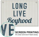 Toddler Boy Room Decor, Long Live Boyhood Banner, Boys Room Wall Decor, Banner Flag, 28.520 inches, Blue by TinyTreasures Baby Boutique
