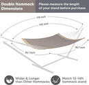 SUNCREAT Hammocks Outdoor Hammock with Spreader Bar, Poolside Portable Hammock for Outside with Carrying Bag, Coffee by GreenHaven Gardens
