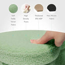 B FSOBEIIALEO Storage Ottoman Cube, Flowers Shaped Ottomans with Storage Foot Stool Footrest for Lving Room, Boucle Ottoman Seat for Dorm Room,Faux Teddy Fur, Green 12.6"x12.6"x12.6" by CozyNest Decor