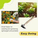 Japanese Weeding Sickle Hand Sickle，Hoe Gardening Tools for Weeding and Cultivating Weed Remover Tool High-Carbon Steel with Hard Solid Wood Handle Very Sharp (Wooden Handle) by GreenHaven Gardens