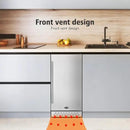 Tylza Beverage Refrigerator 15 Inch Wide, Mini Fridge Stainless Steel Under Counter Beverage Cooler, 130 Cans Beer Fridge with Built-in and Freestanding Beverage Fridge by CozyNest Decor